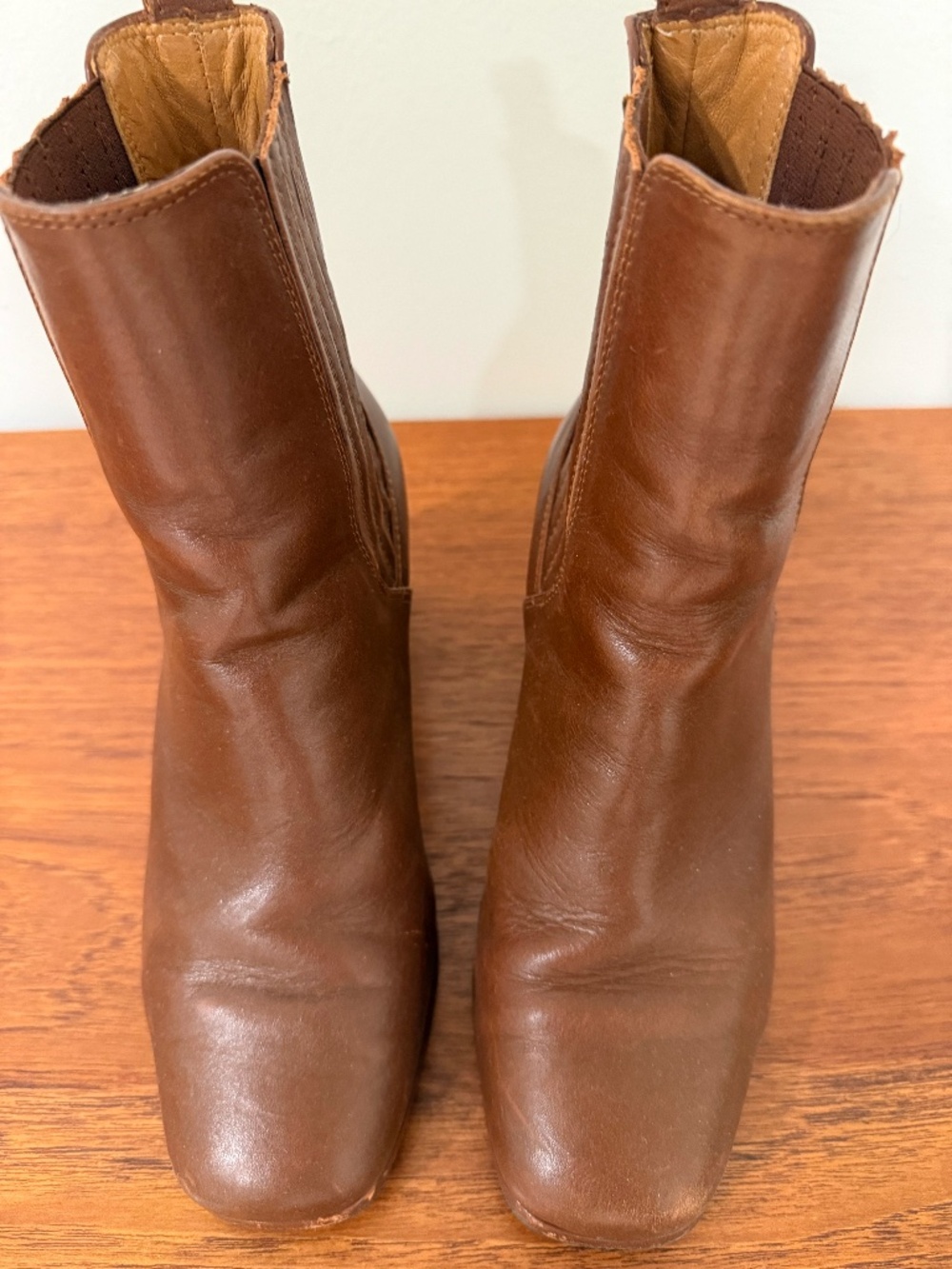 Sezane Dorie Boots Vintage Smooth Chocolate - Size 6,5